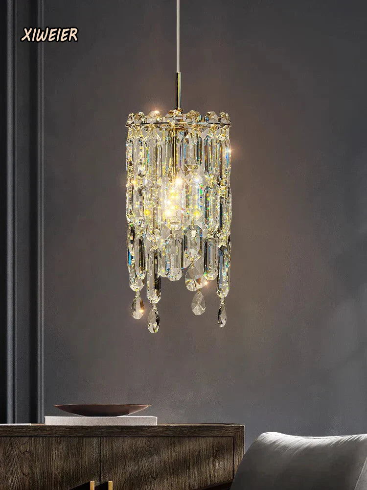 DecorBites™ Crystal Bedhead Pendant Light for Master Bedroom, High-End Restaurant Chandelier