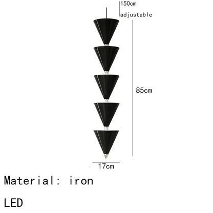 DecorBites™ Gold Black Cone LED Pendant Lamp for Stylish Home and Shop Lighting
