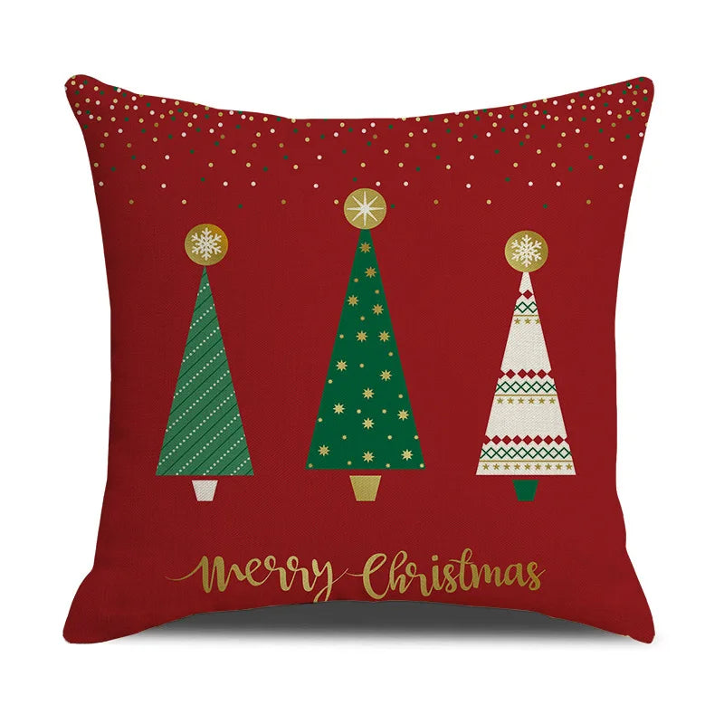DecorBites™ Christmas Deer Linen Cushion Cover - Home Decor Sofa Pillowcase