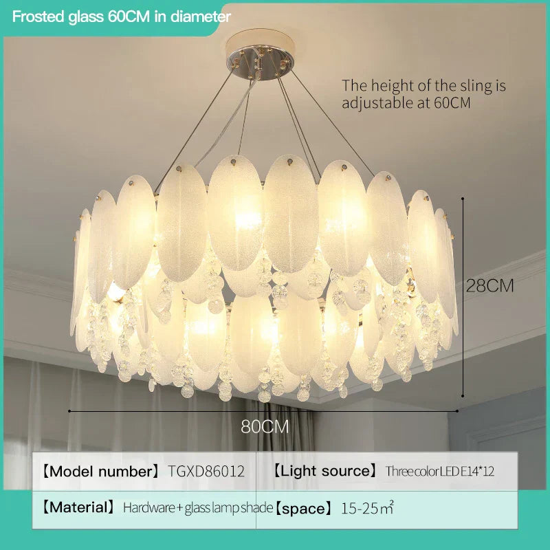 DecorBites™ Cream Wind LED Chandelier for Master Bedroom, Living Room & Children's Room