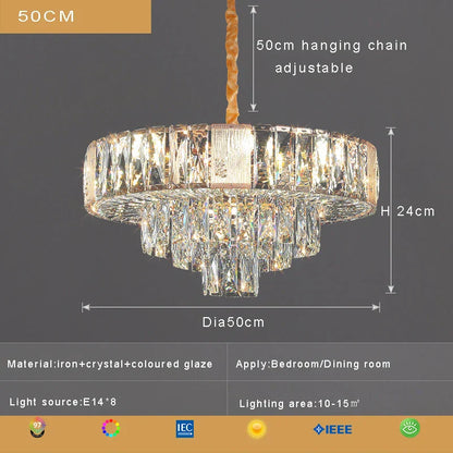 DecorBites™ Crystal Ceiling Chandelier for Home Decoration in Living Room & Bedroom