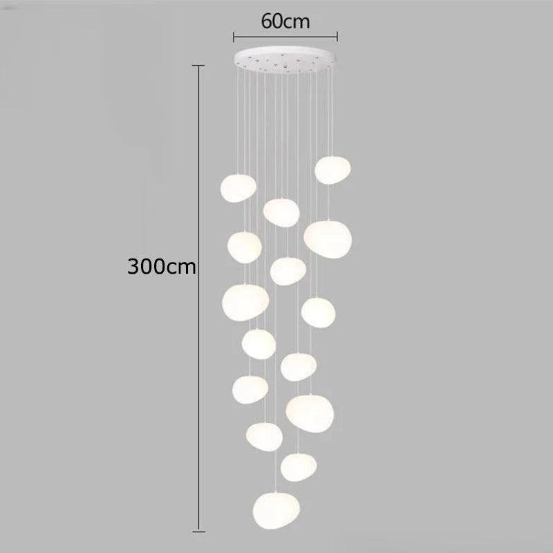 DecorBites™ Crystal Chandelier Stair Pendant Light Modern Living Room Interior Lighting
