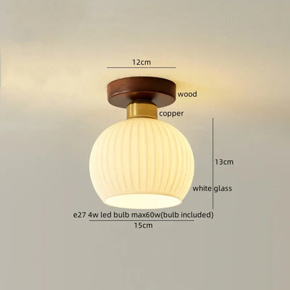 DecorBites™ LED Resin Copper Ceiling Light Fixture for Aisle Porch Living Room