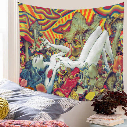 DecorBites™ Bohemian Tapestry Ins Wall Hanging Psychedelic Decor for Bedroom
