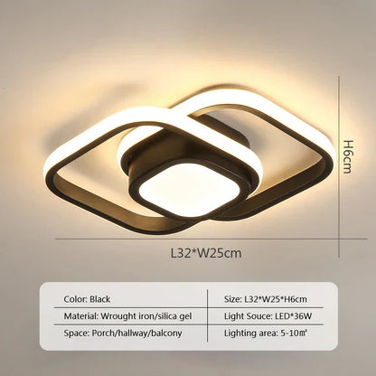 DecorBites™ LED Ceiling Chandelier Modern Bedroom Lamp Indoor Decor Surface Mounted Lighting