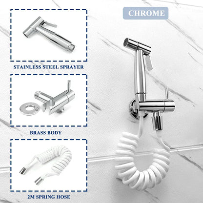 DecorBites™ Gold Bidet Faucet Handheld Sprayer Single Cold Water Tap Hygienic Toilet Shower