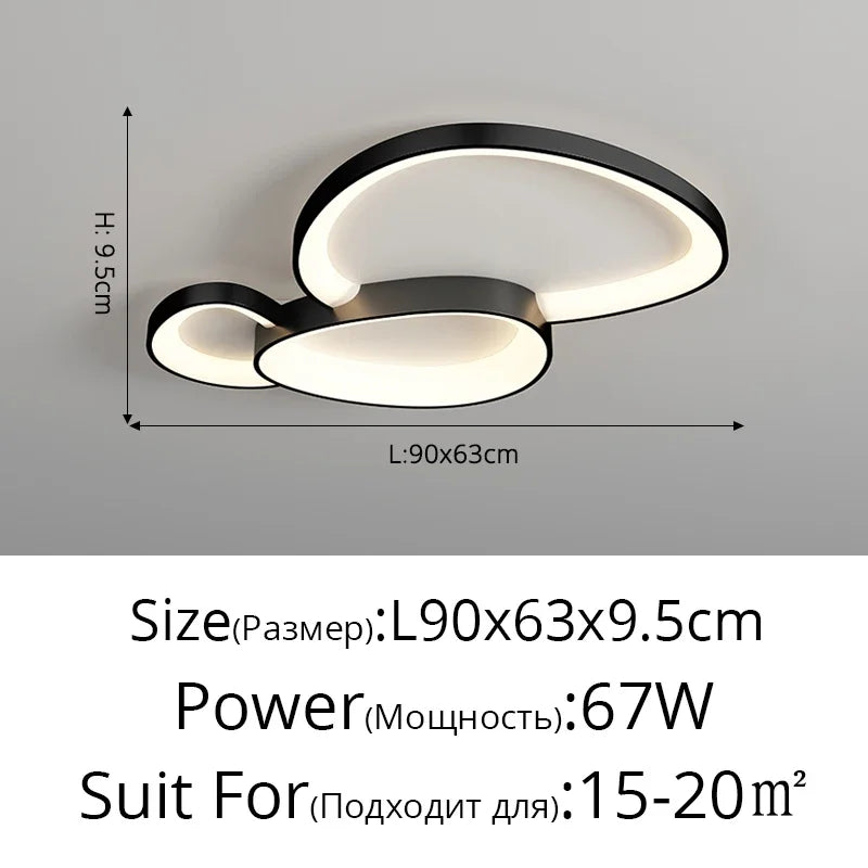 ™ LED Ceiling Chandelier Lights with Remote Control for Living Room, Bedroom, Dining Room