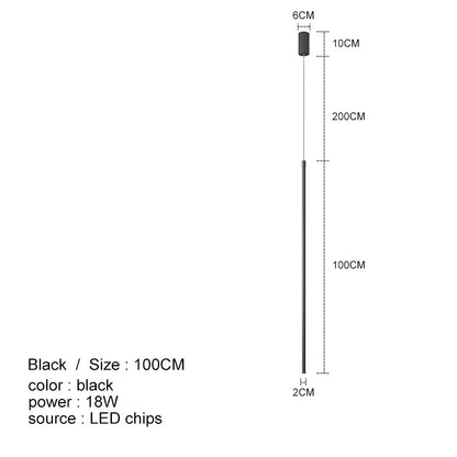 DecorBites™ LED Line Chandelier: Nordic Creative Lighting for Living Room & Bedroom