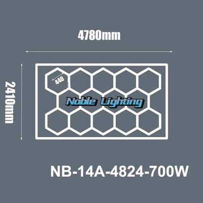 DecorBites™ Hexagon LED Ceiling Light for Barbershop and Garage Hair Salon