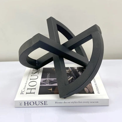 DecorBites™ Geometric Hollowed-out Black Ornament Abstract Home Decoration Handicrafts