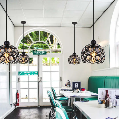 DecorBites™ Crystal K9 Pendant Lamp: Modern Industrial Lighting for Bedroom and Kitchen