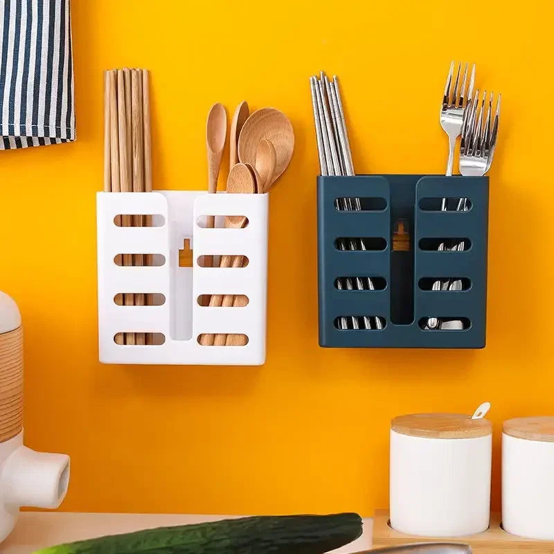 DecorBites™ Kitchen Utensils Organizer Rack - Wall-mounted Storage for ...