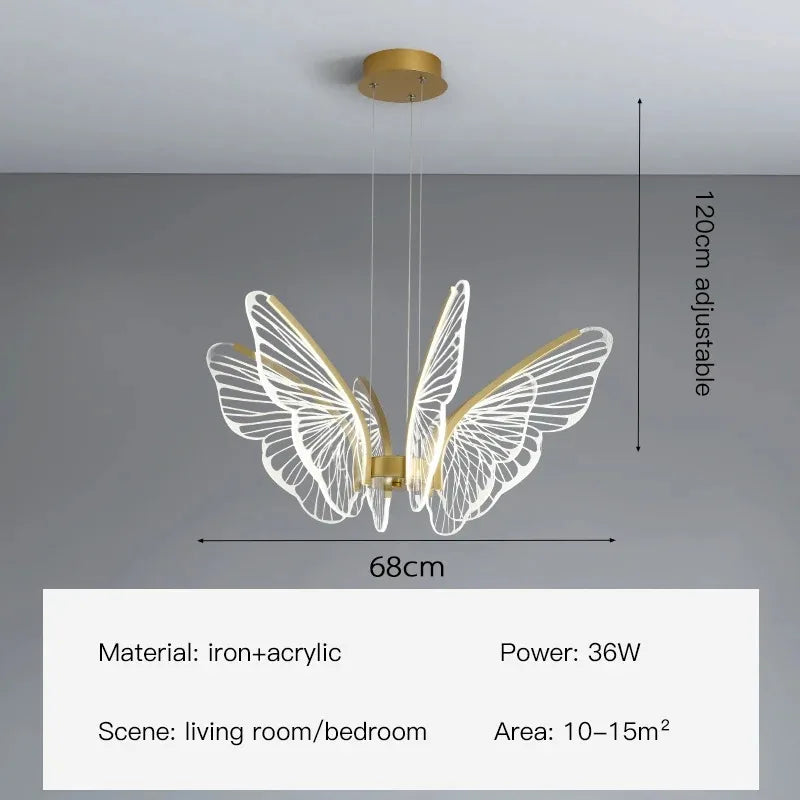 DecorBites™ LED Butterfly Chandeliers: Modern Lighting Fixtures for Home Decor