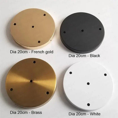 DecorBites™ Gold Brass Ceiling Mount LED Pendant Lamp Base - 20cm