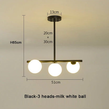 DecorBites™ Glass Ball Pendant Chandeliers - Modern LED Hanging Lights for Home Decor