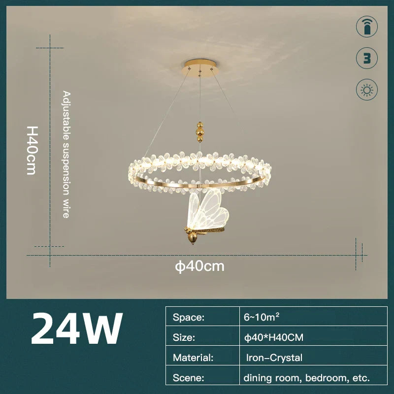 DecorBites™ Crystal LED Chandelier for Home Decor & Luxury Lighting