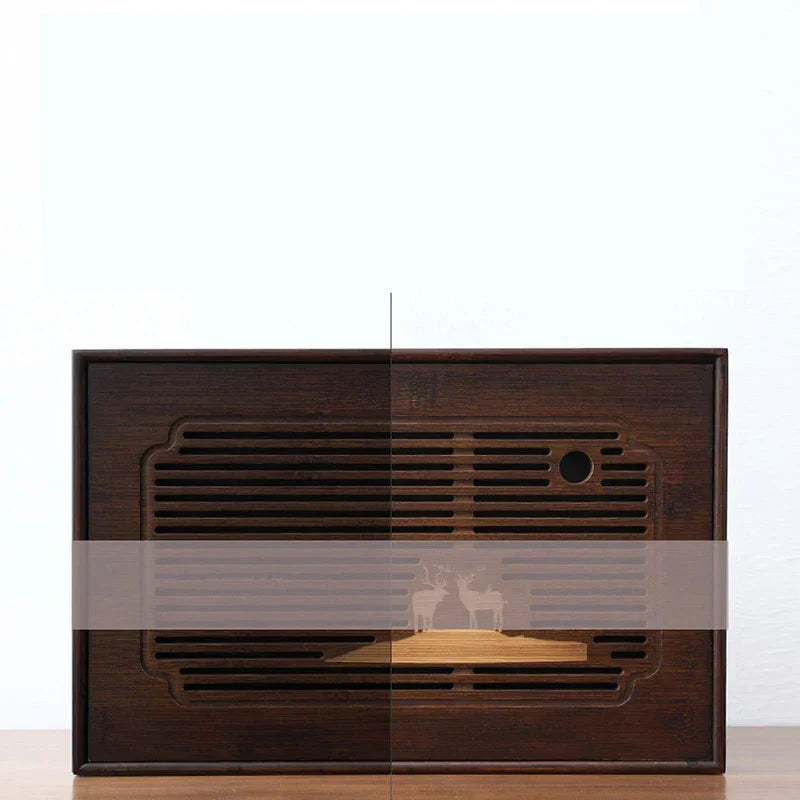 DecorBites™ Bamboo Tea Tray: Natural, Rectangular Tea Board for Kung Fu Tea Set