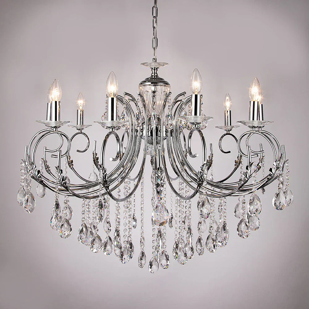 DecorBites™ Crystal Chandelier Gold Chrom Nordic LED Luxury Lighting