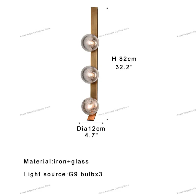 DecorBites™ Bubble Glass Wall Sconce Lamps LED Modern Background Light