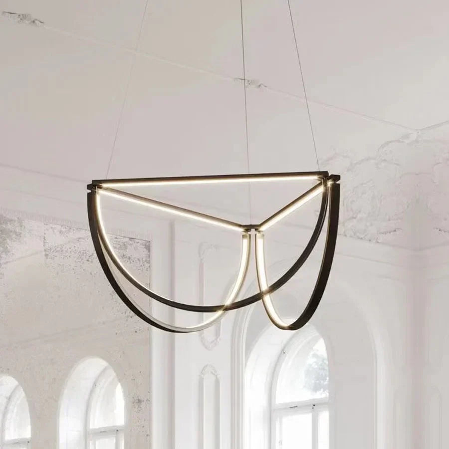 DecorBites™ Gold Chandelier LED Indoor Lighting for Living Room & Bedroom