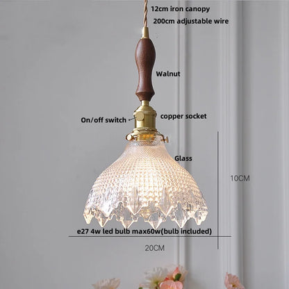 DecorBites™ Clear Glass LED Pendant Lights for Home Decor and Lighting