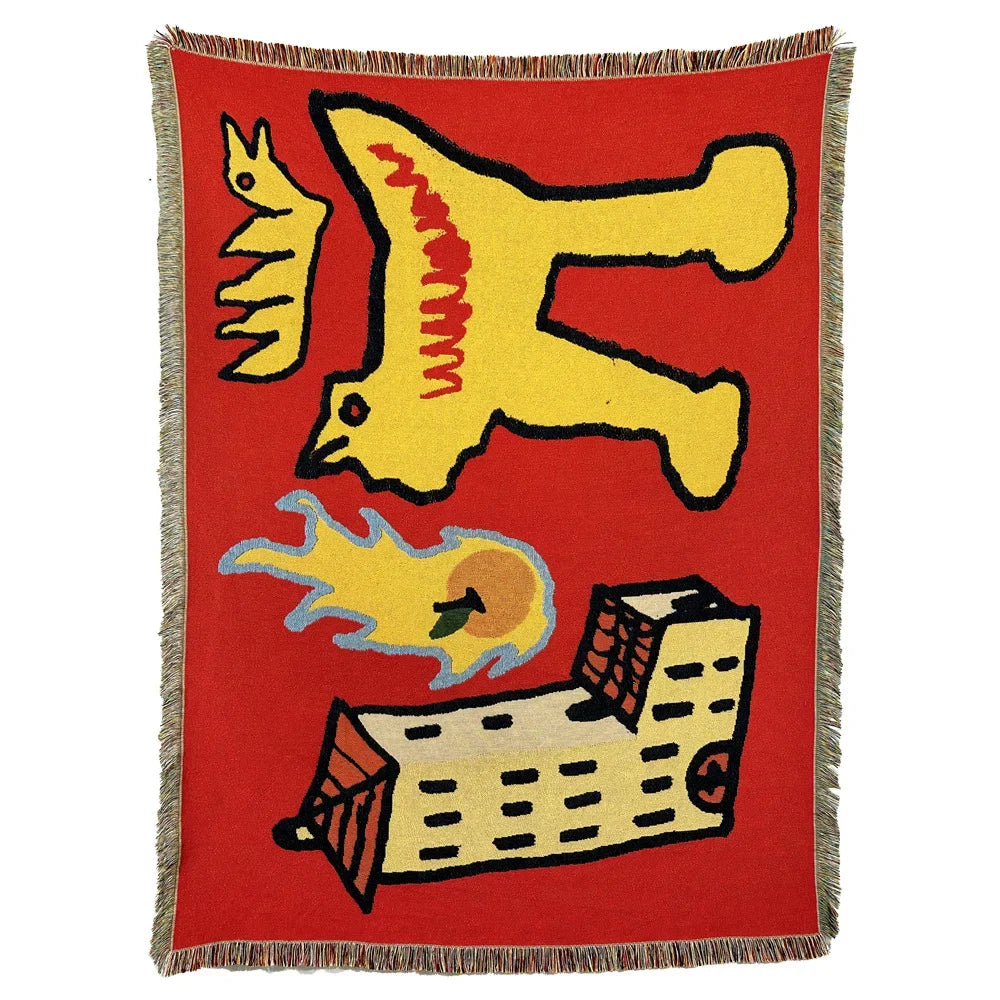 DecorBites™ Abstract Aesthetic Tapestry Sofa Blanket