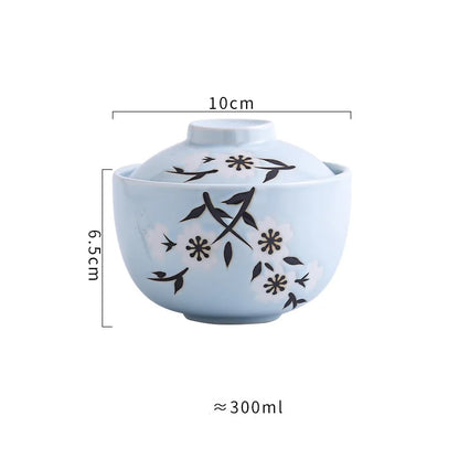DecorBites™ 4.25" Ceramic Stew Pot Bowl with Lid - Multipurpose Steam Egg Soup Bowl - Small Steaming Cup for Slow Cooking - Home & Restaurant Tableware