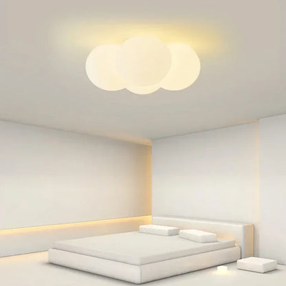 DecorBites™ Glass Ball Milky White Chandelier for Home Decor Fixture