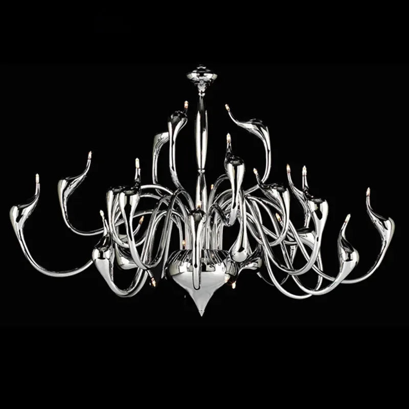DecorBites™ Iron Swan Pendant Chandelier for Restaurant Living Room Bedroom with LED G4 Candle