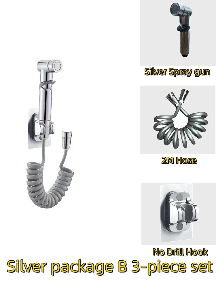 DecorBites™ High Pressure Handheld Bidet Sprayer Set for Bathroom Hygiene and Cleaning