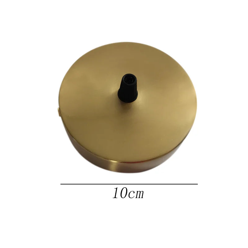 DecorBites™ Brass Ceiling Plate Iron Pendant Lamp Bases - DIY Round Chassis Kit
