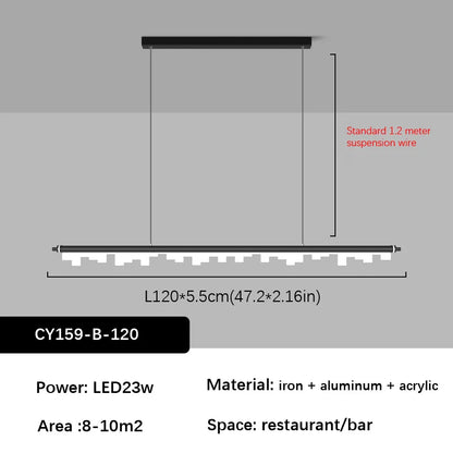 DecorBites™ LED Pendant Chandelier for Dining Room Kitchen Island Bar Ceiling Lighting