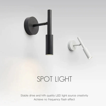 DecorBites™ LED Wall Lamp Reading Light Adjustable Rotation Bedroom Spotlight