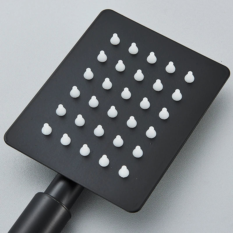 DecorBites™ Black Stainless Steel Handheld Shower Head for Hot and Cold Water