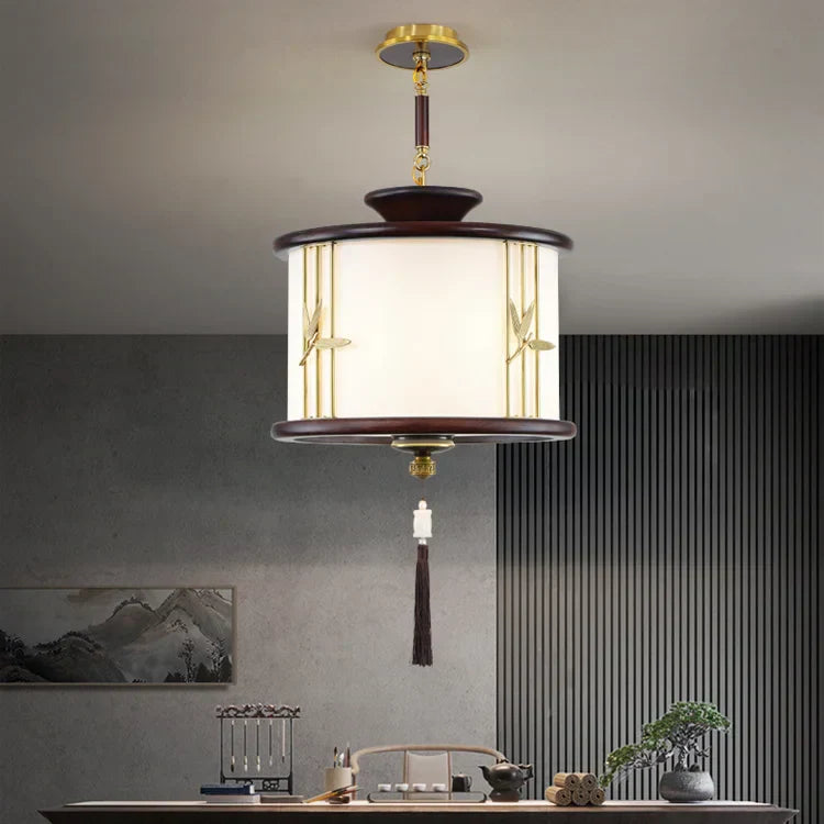 DecorBites™ Chinese Lantern Chandelier: Classic Living Room Tea House Retro Lighting Fixtures
