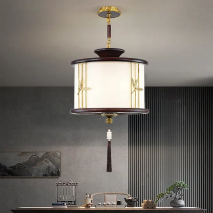 DecorBites™ Chinese Lantern Chandelier: Classic Living Room Tea House Retro Lighting Fixtures