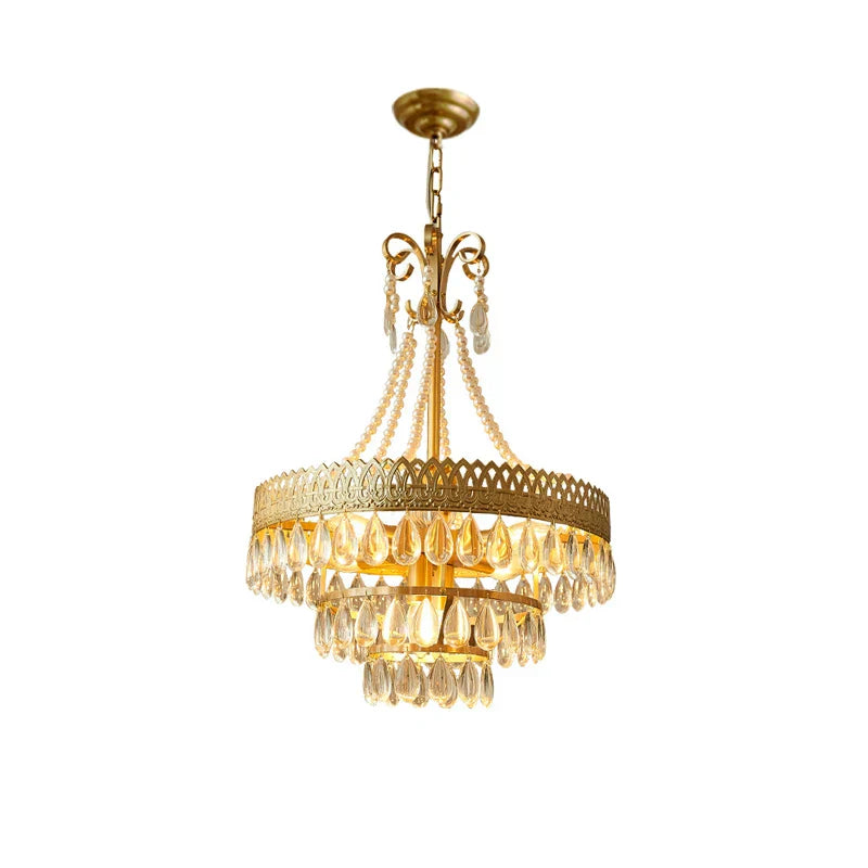 DecorBites™ Crystal Water Drop LED Ceiling Chandelier for Foyer and Entry Way