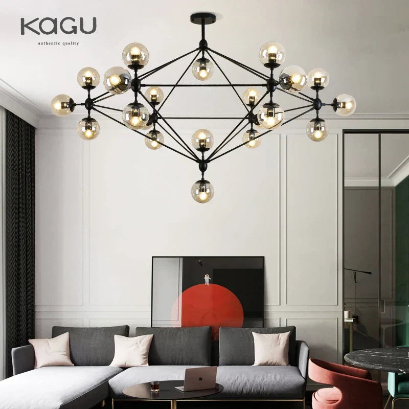 DecorBites™ Glass Ball Chandelier Modern Minimalist Decor Lighting