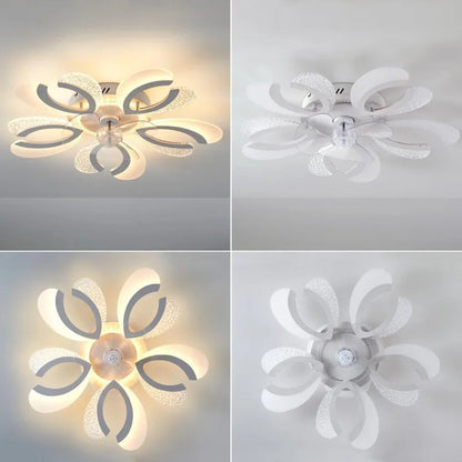 DecorBites™ Ceiling Fan Light LED, Remote Control, Silent, 220V