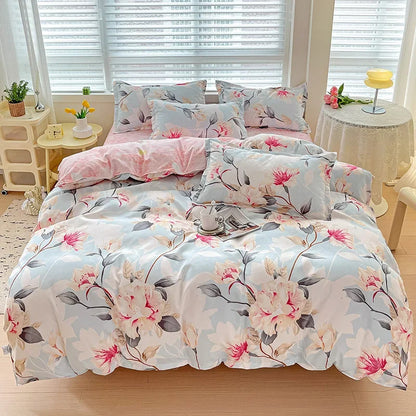 DecorBites™ Cotton Printed Bedding Set: Cozy, Breathable, All Seasons Comforter Set