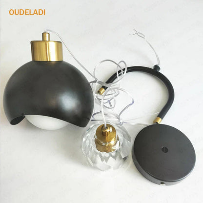 DecorBites™ Crystal Ball Pendant Lights: Modern LED Luxury for Bedroom, Nordic Minimalist Design