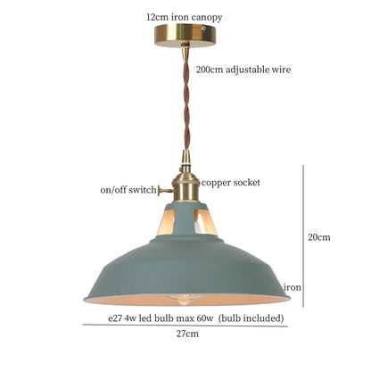 DecorBites™ Blue Iron Art LED Pendant Light, Nordic Modern Style for Home and Commercial Spaces