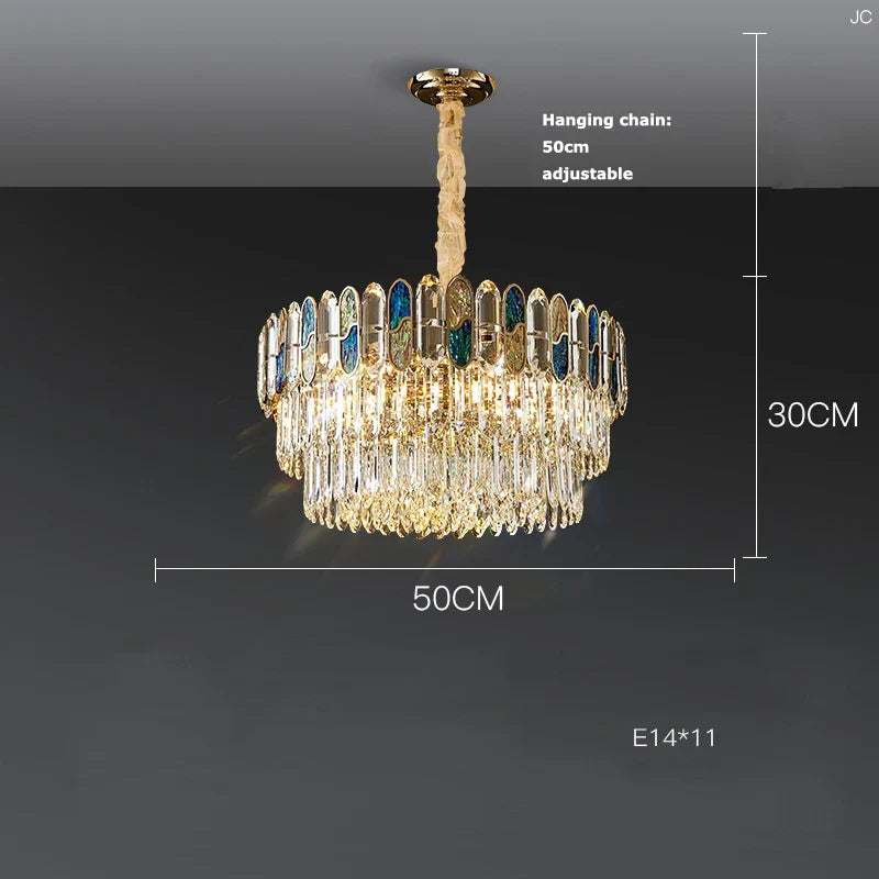 DecorBites™ Crystal Chandelier LED Lighting for Living Room