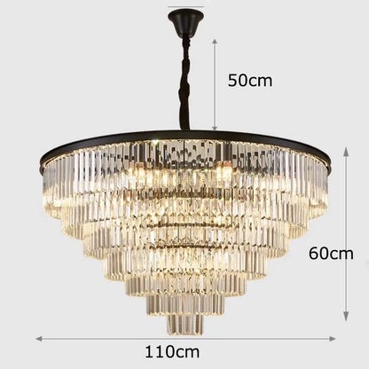 DecorBites™ Crystal Chandelier Stair Pendant Light Interior Lighting for Modern Home Decor
