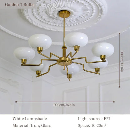 DecorBites™ Bauhaus Medieval Chandelier for Living Room, LED Hanging Lamp