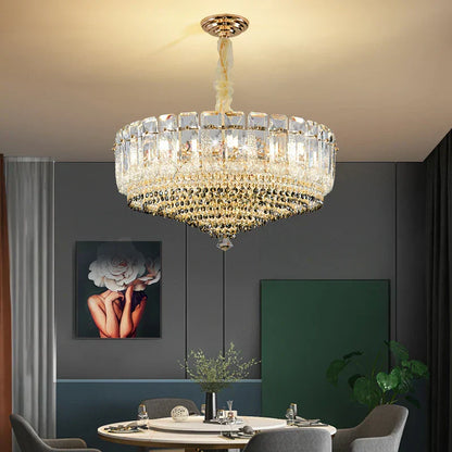 DecorBites™ Crystal Light Chandelier: Modern Elegance for Living Room, Bedroom, Dining Room