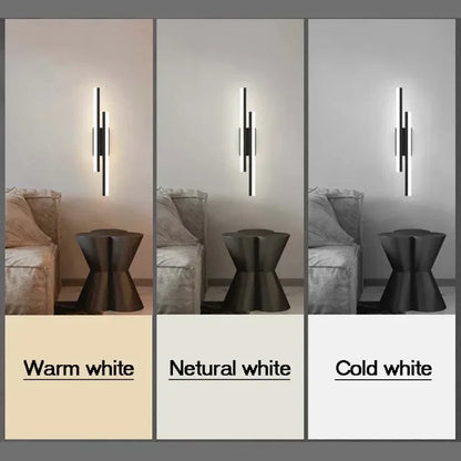 DecorBites™ Black 12W LED Wall Sconce Lamp for Bedroom & Living Room