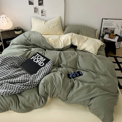 DecorBites™ Cotton Bed Sets Comforter Cover Set with Corner Ties