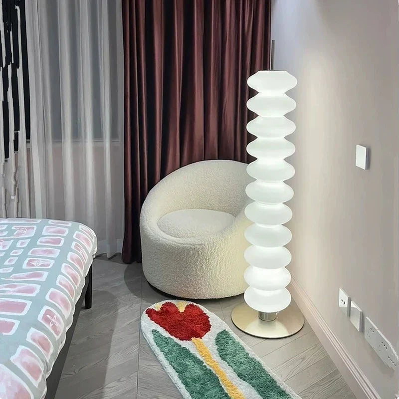 DecorBites™ LED Gourd Sanding Floor Lamp: Nordic Design for Living Room, Bedroom & Shop