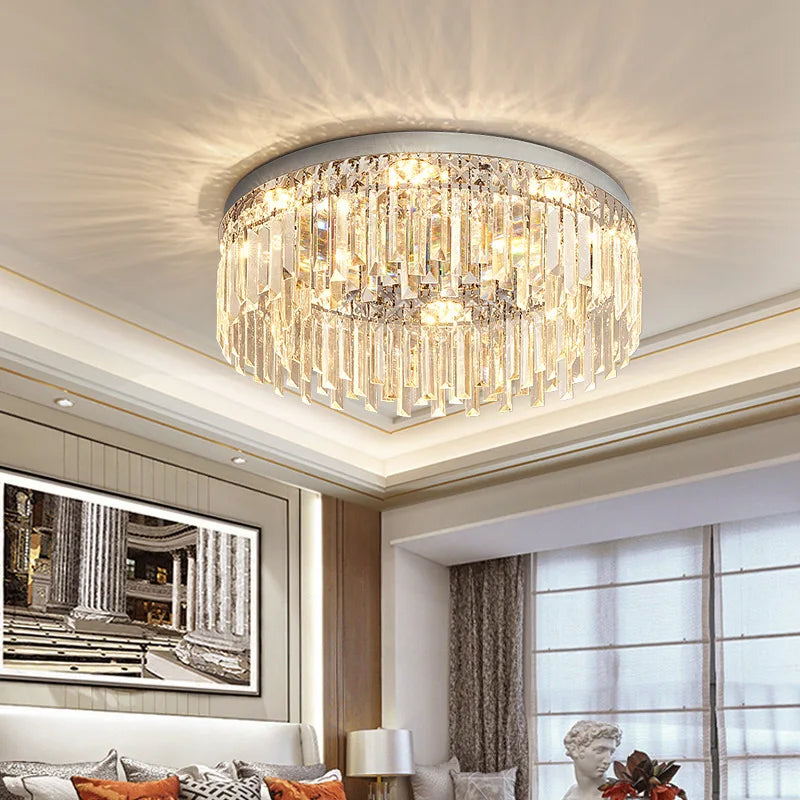DecorBites™ Crystal Ceiling Lamp: Modern Minimalist Light Luxury for Home Indoor Lighting